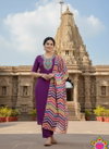 Si 329 Slub Cotton Kurti With Bottom Dupatta Wholesale In India